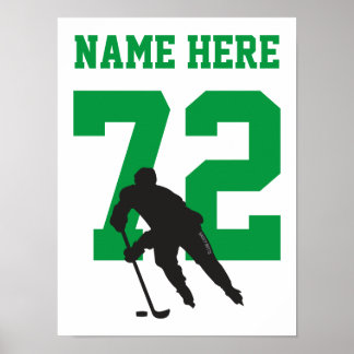 Grönten personlig Hockey Player Player Number Poster