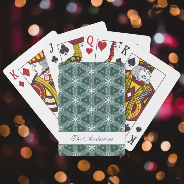 Grönten Personligen Mönster vid jul Casinokort (Skapare uppladdad)