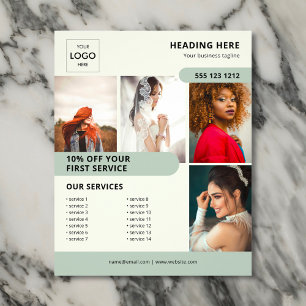 Grönten Photo Logotyp Business Marknadsföring Flygblad