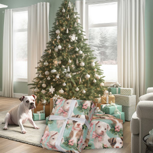 Grönten Piebald Pitbull Julens Valper Mint Presentpapper