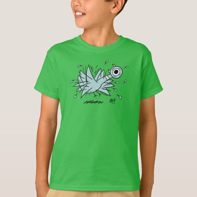 Grönten Pigeon Freakout Kids T Shirt (Framsida)