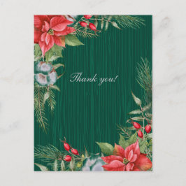 Grönten Poinsettia Bröllop Vykort