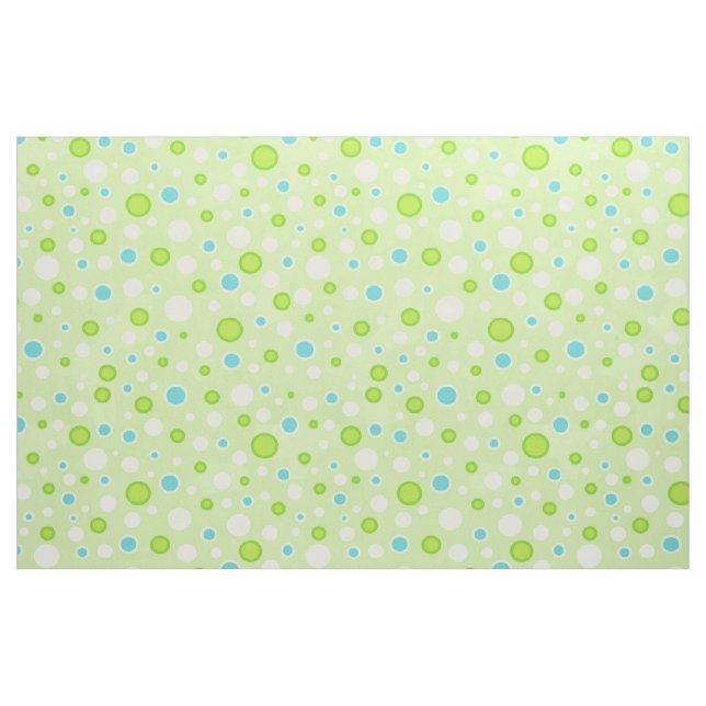 Grönten Polka Dot Circles Tyg (Fat Quarter)