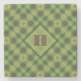 Grönten Preppy Monogram Stenunderlägg