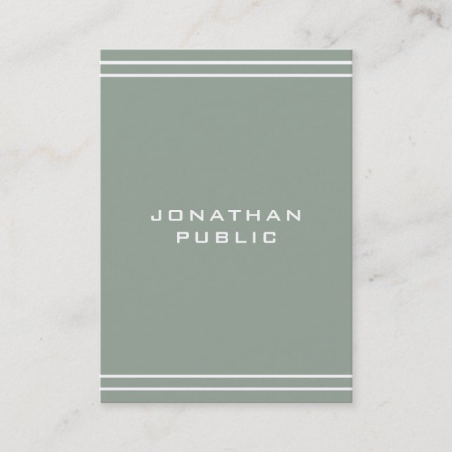 Grönten professionell Modern Simple Template Elega Visitkort (Framsida)