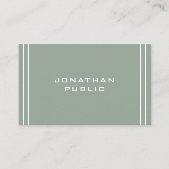 Grönten professionell Modern Simple Template Elega Visitkort (Framsida)