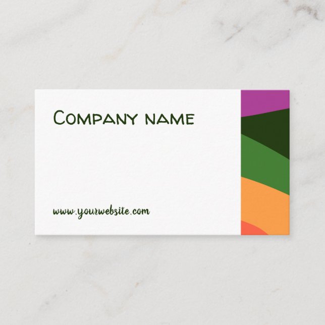 grönten QR-Affärskort för gult av abstrakt orange Visitkort (Framsida)