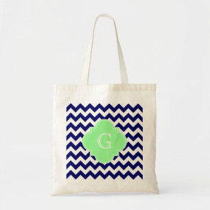 Grönten Quatrefoil Monogram Tygkasse