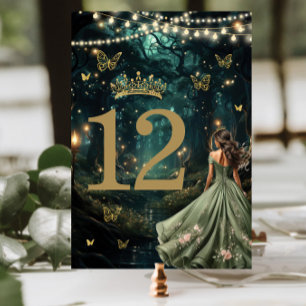 Grönten Quinceañera, förändrad Forest Sage Bordsnummer