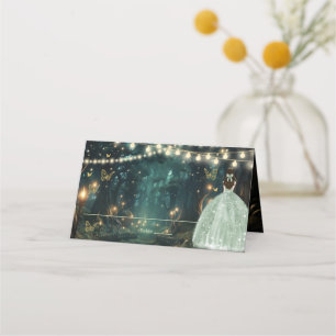 Grönten Quinceañera, förändrad Forest Sage Placeringskort