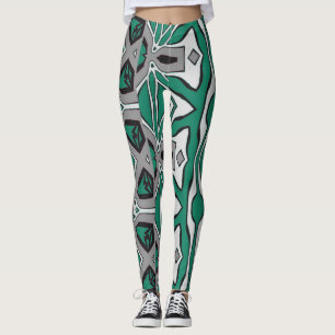 Grönten "Ratti_Kreativ_Arts" för en levande abstra Leggings