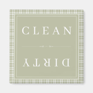 Grönten Ren eller Dirty Dishwasher Magnet