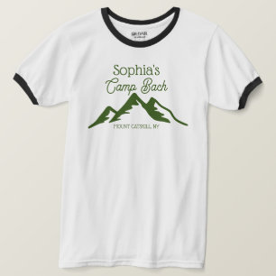 Grönten Retro Personlig Camp Bach Mountains T Shirt