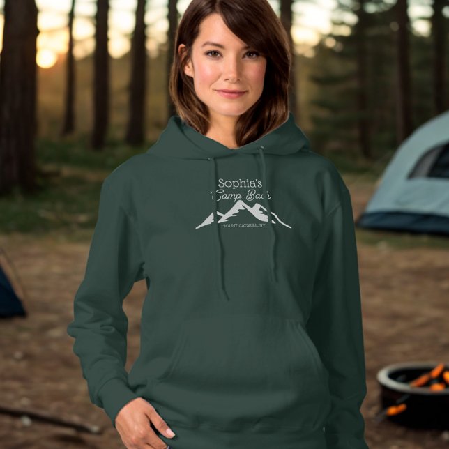 Grönten Retro Personlig Camp Bach Mountains T Shirt (A cozy hoodie for all your campers.)