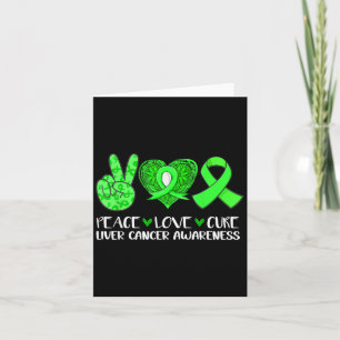 Grönten Ribbo (Kärlek Cure Liver Cancer Awareness) Kort