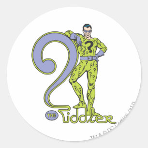 Grönten Riddler & Logotyp Runt Klistermärke