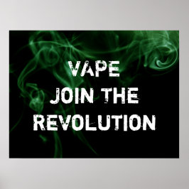Grönten Rökning av Vape Revolution Premium Poster 