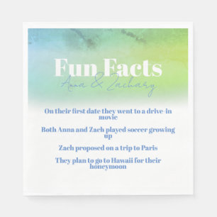 Grönten roligt Facts och blå Möhippa Pappersservett