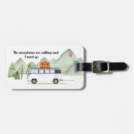 Grönten Rustic Watercolor i bergsområden Bagagebricka