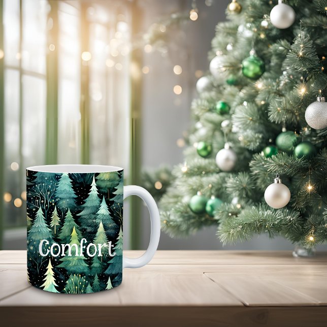 Grönten Rustic Woodland jul Kaffemugg (Rustic Woodland Mug)
