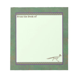 Grönten Sagebrush i sydvästra Roadrunner Anteckningsblock