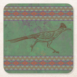 Grönten Sagebrush i sydvästra Roadrunner Underlägg Papper Kvadrat