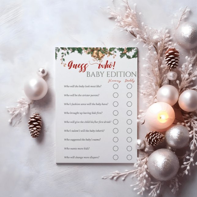 Grönten Santa Baby Winter Red Gissa vem Reklamblad (Skapare uppladdad)