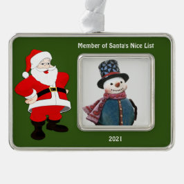 Grönten Santa Nice List Photo Ornament