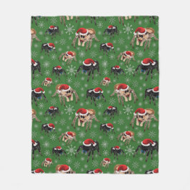 Grönten Santa Regal Jumping Spider Phidippus Regiu Fleecefilt