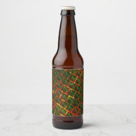 "Grönten satte in öga, repor eller rödgrav. Ölflaska Etikett