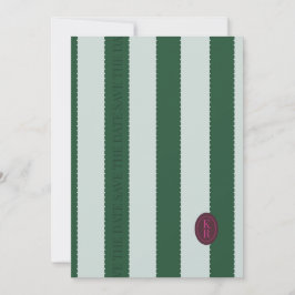 Grönten Scalloped Kant Spara datum Inbjudningar