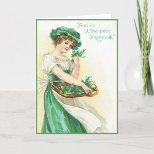 Grönten Shamrock Kort