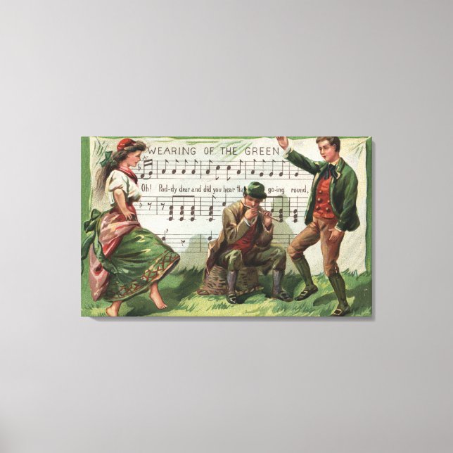 Grönten SheetMusic Canvastryck (Framsida)