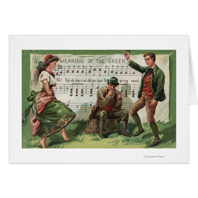 Grönten SheetMusic Hälsningskort (Framsidan Horizontal)