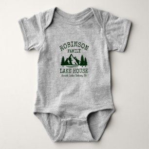 Grönten Silhouette för Forest Namn House Sjö T Shirt