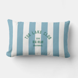 Grönten Sjö Klubb Vapenskölden Blue Nautical Rand Lumbarkudde