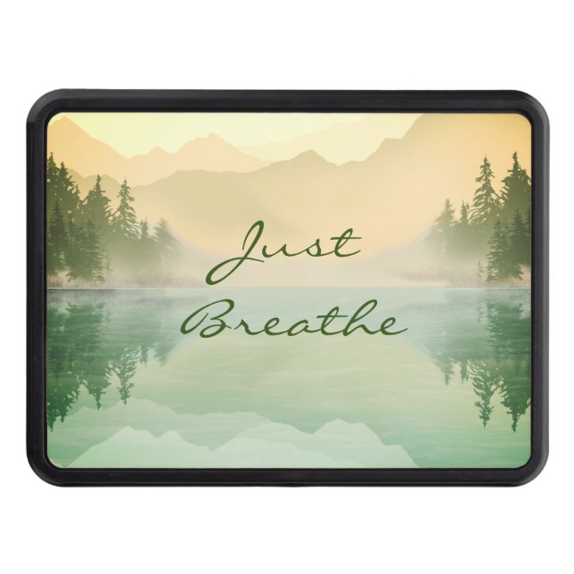 Grönten Sjö Träd i landskapsreflektion Bläddra bar Dragkroksskydd (Framsidan)