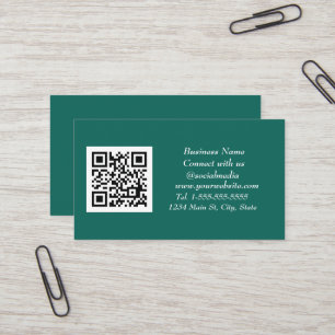 Grönten Social media QR Code Scannable Emerald  Visitkort