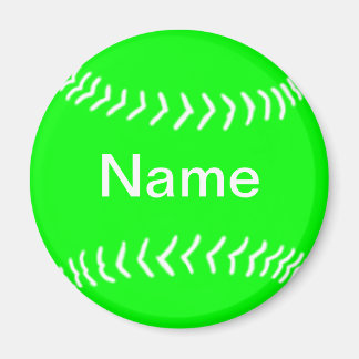 Grönten Softball Silhouette Magnet