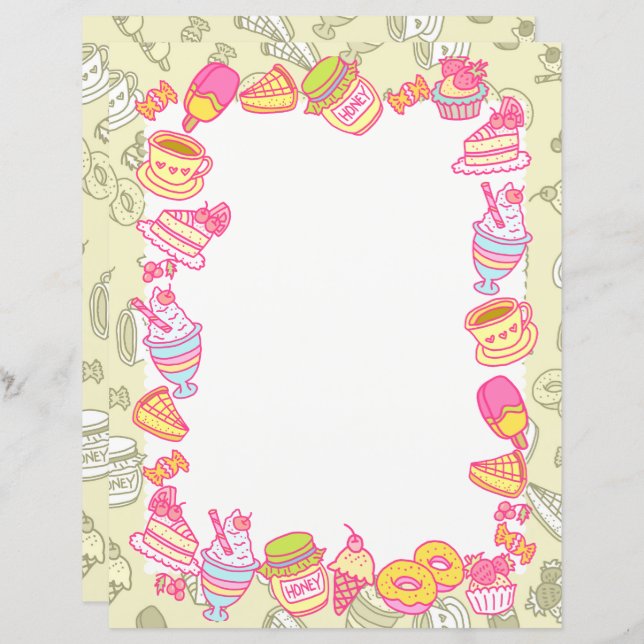 Grönten Söta bakverk och drycker (Fram/baksida)