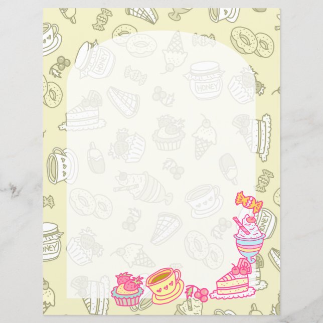 Grönten Söta bakverk och drycker (Framsida)