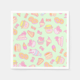 Grönten Söta bakverk och drycker Pappersservett