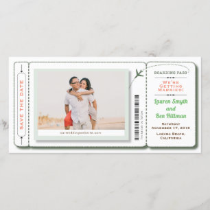 Grönten Spara datum i Boarding Pass Photo Spara da Datumet