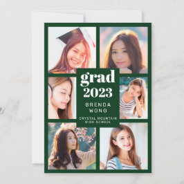 Grönten Studenten 6 Photo Collage White Script Meddelande