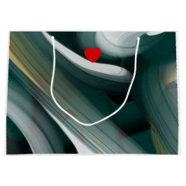 Grönten Svart Abstrakt i  Gbit Bag Trend White