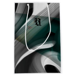 Grönten Svart Abstrakt i  Gbit Bag Trend White