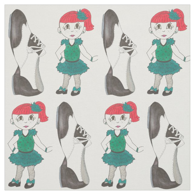 Grönten Tap Dance Class Dancer Girl Skäl Tapdance Tyg (Provkarta)