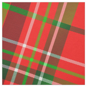 Grönten Tartan Play Mönster Red vid jul Tyg
