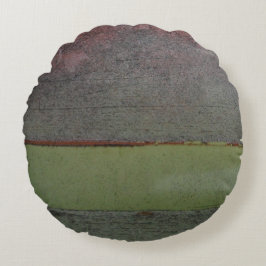 Grönten Teal blue Rosa är betrodd Rund Kudde