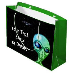 Grönten Text & Färg Coola Alien Silver UFO